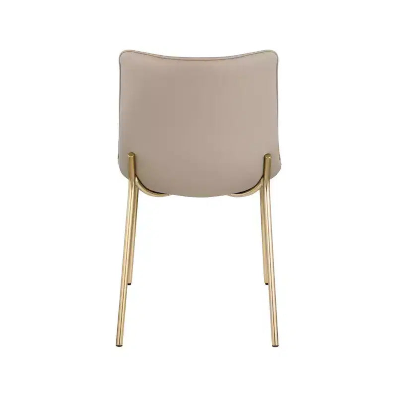 Meridian Furniture,Chaises de salle à manger Isla en cuir végétalien, ensemble de 2