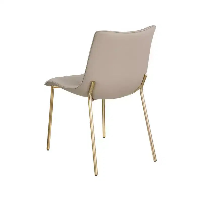 Meridian Furniture,Chaises de salle à manger Isla en cuir végétalien, ensemble de 2