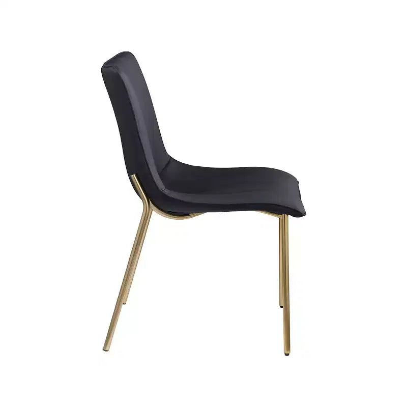 Meridian Furniture,Chaises de salle à manger Isla en cuir végétalien, ensemble de 2