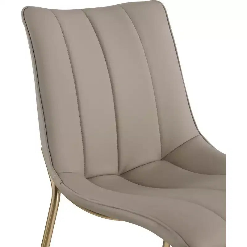 Meridian Furniture,Chaises de salle à manger Isla en cuir végétalien, ensemble de 2
