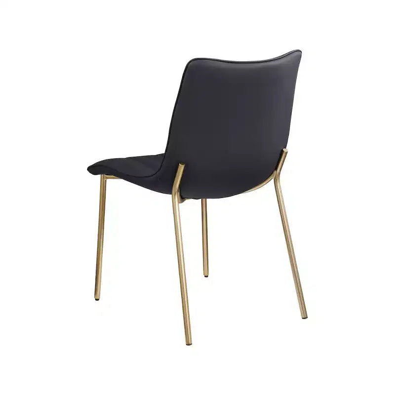 Meridian Furniture,Chaises de salle à manger Isla en cuir végétalien, ensemble de 2