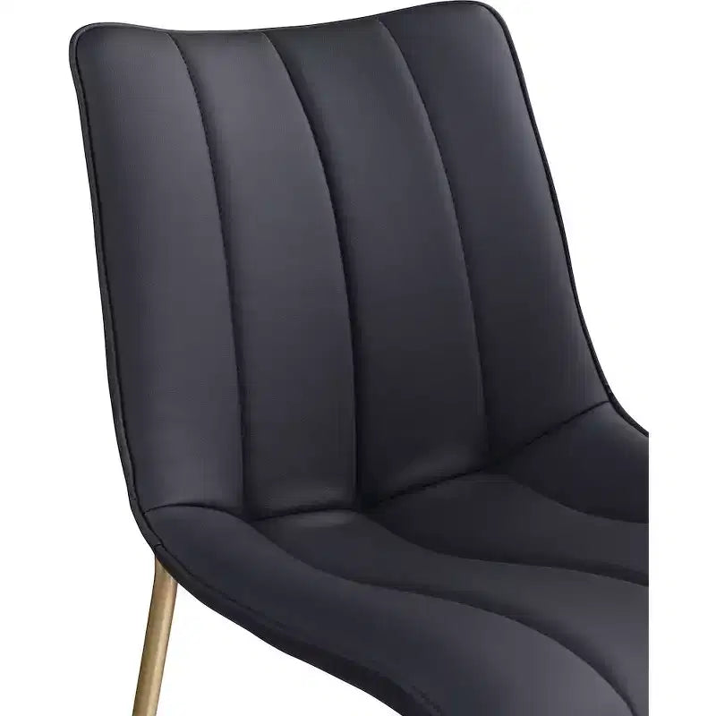 Meridian Furniture,Chaises de salle à manger Isla en cuir végétalien, ensemble de 2