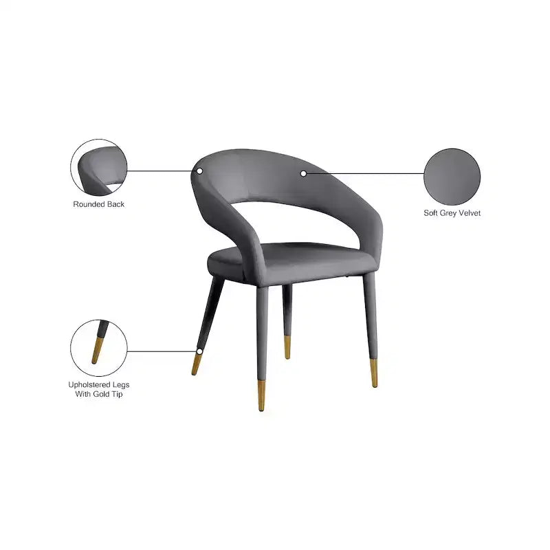 Meridian Furniture,Destiny Velvet Dining Chair