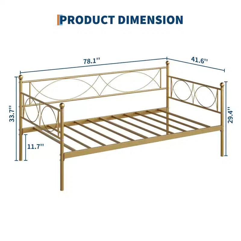 GustoWave Twin daybed, with Steel Slat Support