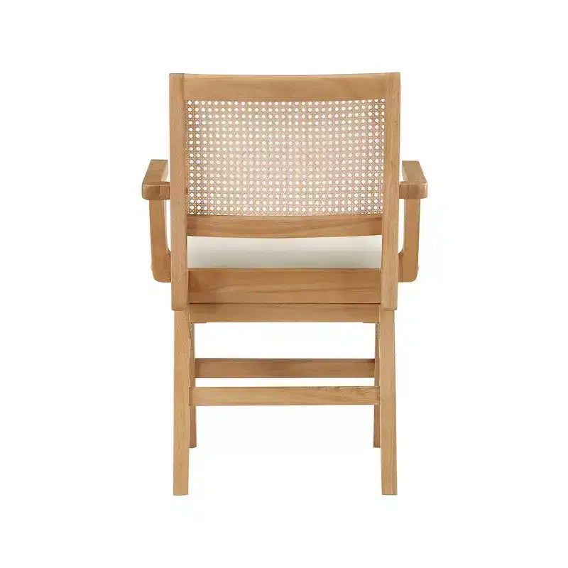 Meridian Furniture, Chaises de salle à manger avec accoudoirs en cuir végétalien Abby, lot de 2
