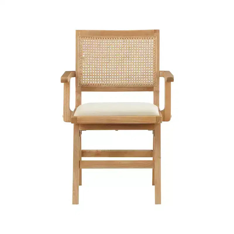 Meridian Furniture, Chaises de salle à manger avec accoudoirs en cuir végétalien Abby, lot de 2