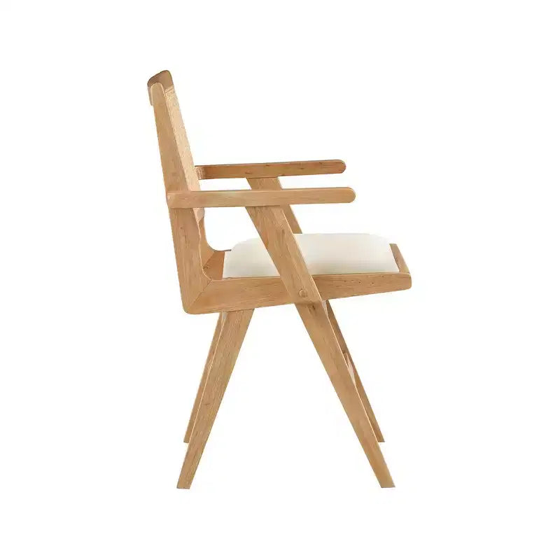 Meridian Furniture, Chaises de salle à manger avec accoudoirs en cuir végétalien Abby, lot de 2