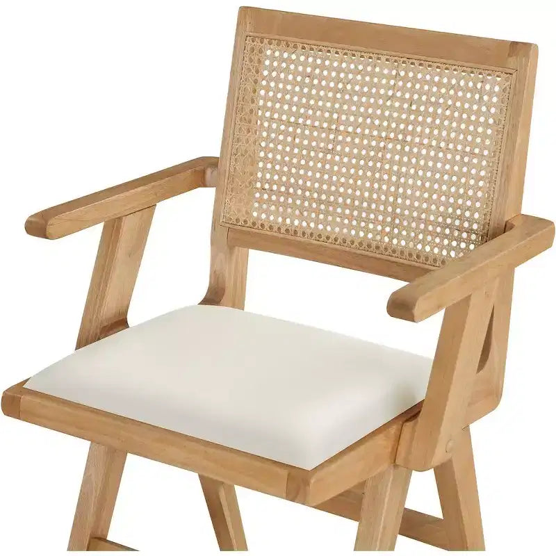 Meridian Furniture, Chaises de salle à manger avec accoudoirs en cuir végétalien Abby, lot de 2