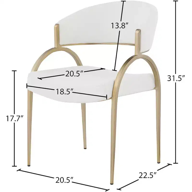 Meridian Furniture, Chaises de salle à manger en tissu texturé lin Privet, lot de 2