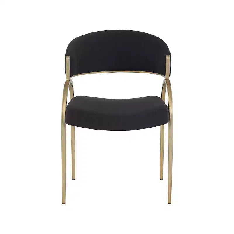 Meridian Furniture, Chaises de salle à manger en tissu texturé lin Privet, lot de 2