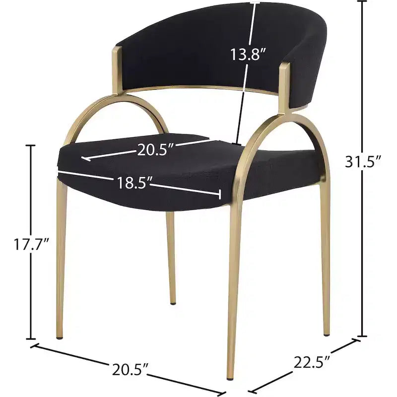 Meridian Furniture, Chaises de salle à manger en tissu texturé lin Privet, lot de 2