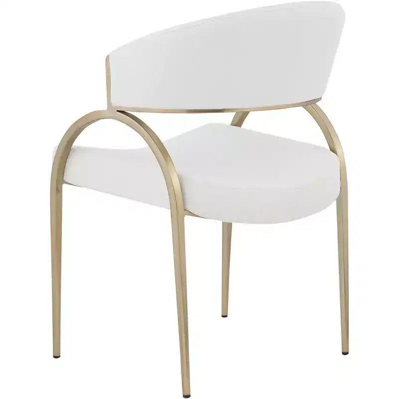 Meridian Furniture, Chaises de salle à manger en tissu texturé lin Privet, lot de 2