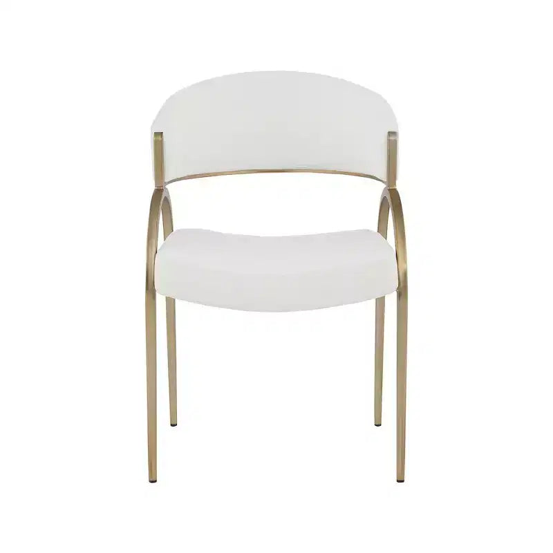 Meridian Furniture, Chaises de salle à manger en tissu texturé lin Privet, lot de 2