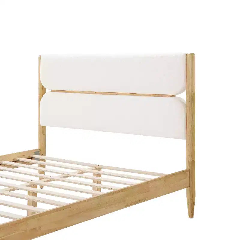 Christopher Knight Home Groth Modern Rubberwood Fleece Upholstered Bed