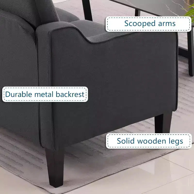 VINGLI Loveseat 53 Small Couches Loveseat Sofas for Living Room Mid Century Modern Sofa Couch