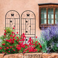 MAYEERTY 2-Pack 71x19.7in Metal Garden Trellis - Rustproof, Black, for Outdoor Climbing Plants & Flowers