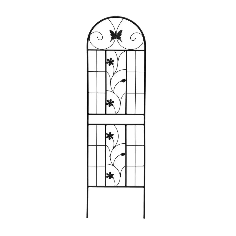 MAYEERTY 2-Pack 71x19.7in Metal Garden Trellis - Rustproof, Black, for Outdoor Climbing Plants & Flowers