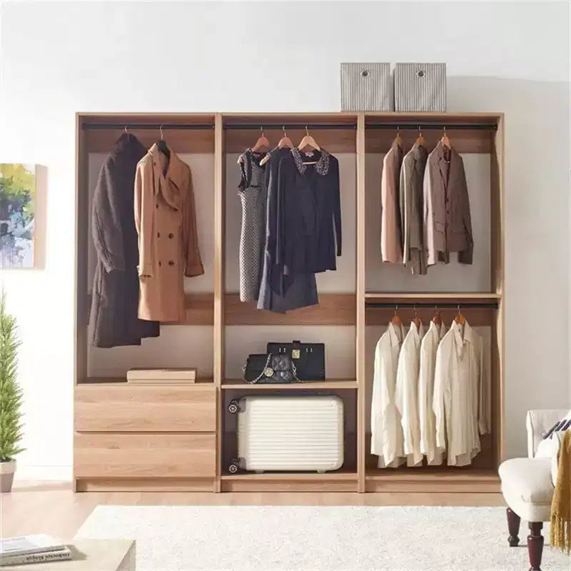 HomeStock Prosper Freestanding Walk in Wood Closet System