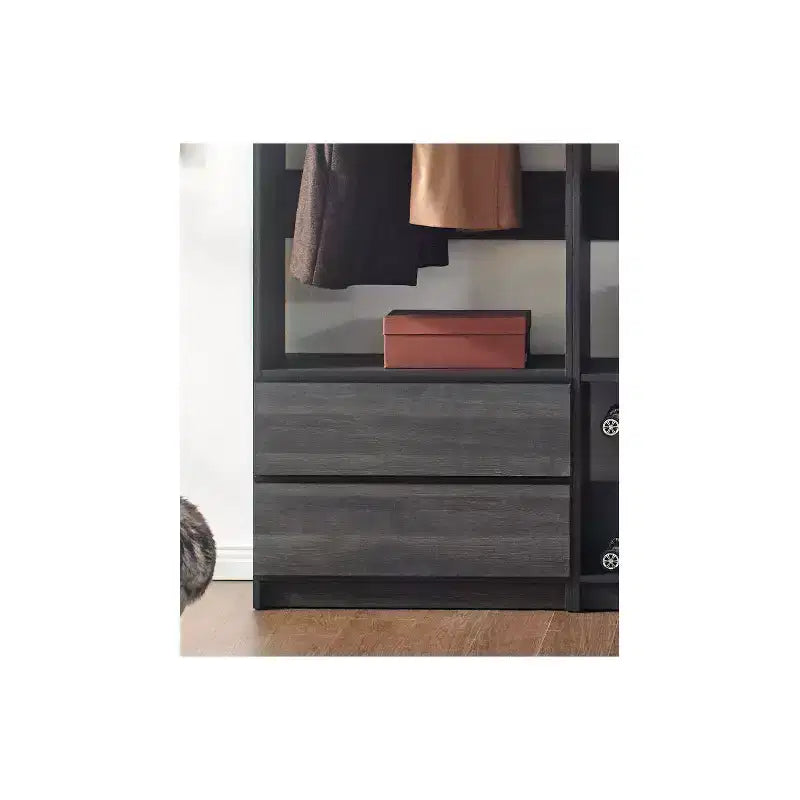 HomeStock Prosper Freestanding Walk in Wood Closet System