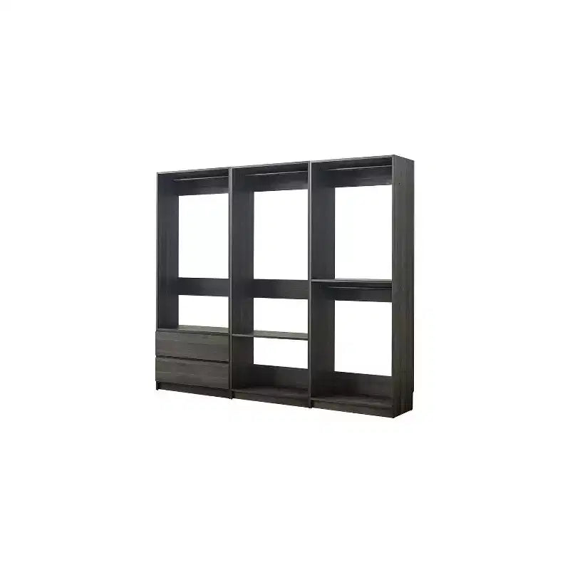 HomeStock Prosper Freestanding Walk in Wood Closet System