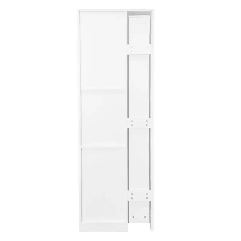 GDFStudio Dillon Modern 70.8 Wood Multi-functional Tall Cabinet with Pull-Out Storage Shelves and Wine Shelves