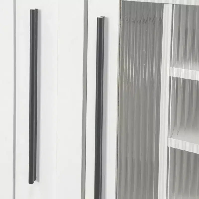 GDFStudio Dillon Modern 70.8 Wood Multi-functional Tall Cabinet with Pull-Out Storage Shelves and Wine Shelves