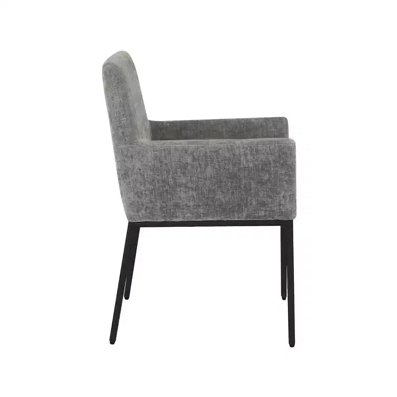 Meridian Furniture,Reeves Chenille Fabric Dining Chair, Set of 2