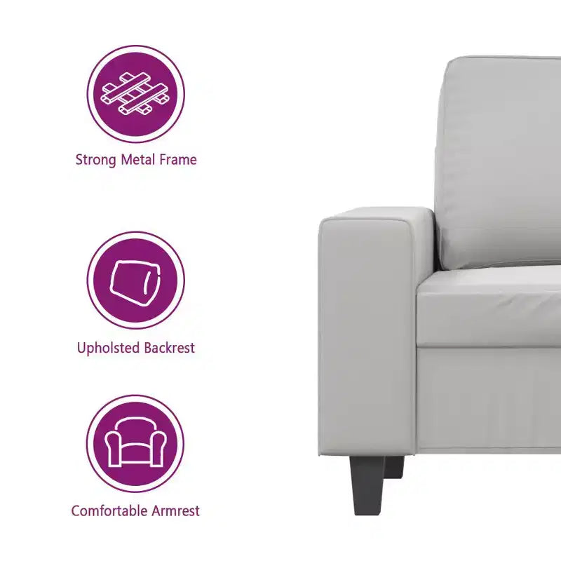 vidaXL 2-seater Sofa Light grey