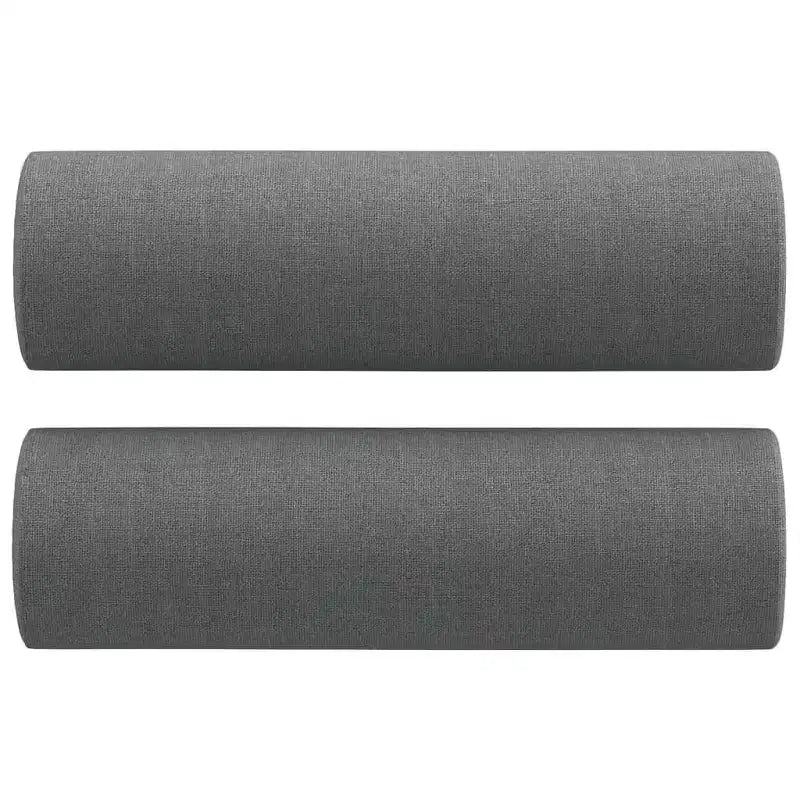 vidaXL Dark Gray Fabric Sofa Set - Modern 2-Piece Living Room Furniture - Includes 2-Seater, 3-Seater, Throw Pillows and Cushions
