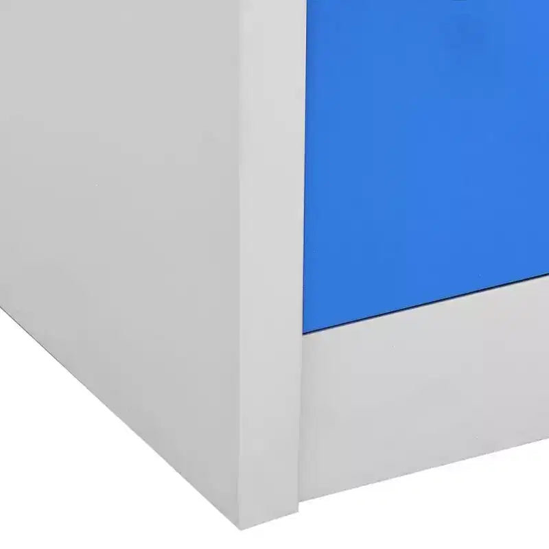 vidaXL Locker Cabinet Set, Secure Steel Organizer for Schools, Offices, Gray and Blue, Easy Assembly Required, 5pcs