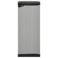 vidaXL Garden Storage Cabinet - Compact Patio Organizer, PVC and PP Material, with 1 Shelf and Security Lock, Gray and Black, 13.8x15.7x33.5