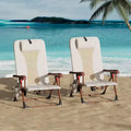 Portable Backpack Beach Chair for Adults-Folding Camping Chair with Storage Pouch & Cup Holder,Adjustable Lounge Chairs for Outdoor,Travel,Picnic