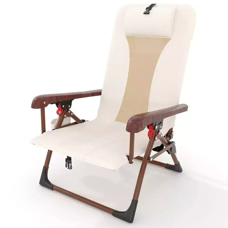 Chaise de plage sac à dos portable pour adultes - Chaise de camping pliante avec pochette de rangement et porte-gobelet, chaises longues réglables pour l'extérieur, les voyages, les pique-niques