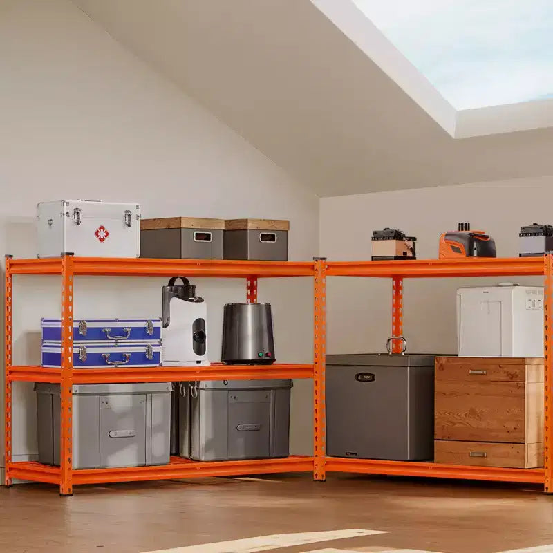 Étagères de rangement VEVOR, 1134 kg, étagères de garage robustes à 5 niveaux, étagères métalliques réglables 45,7 P x 121,9 L x 182,9 H, Orange