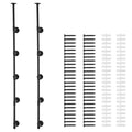 VEVOR Industrial Pipe Shelf, 5 Tier 2PCS, 11.8in Applicable Board Width Wall-Mount Floating Rustic Wood Shelves Bracket Bookshelf,Black