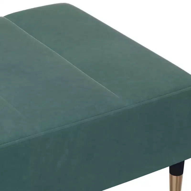 CLIHOME Pouf rond moderne en velours, tabouret d'appoint avec cadre en contreplaqué, petit repose-pieds pour chambre et salon