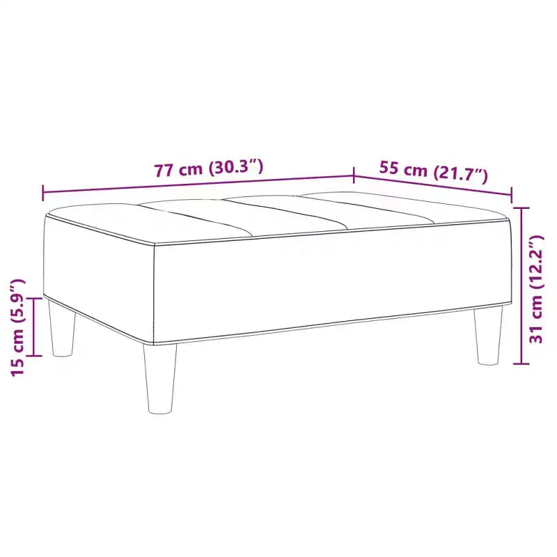 CLIHOME Pouf rond moderne en velours, tabouret d'appoint avec cadre en contreplaqué, petit repose-pieds pour chambre et salon