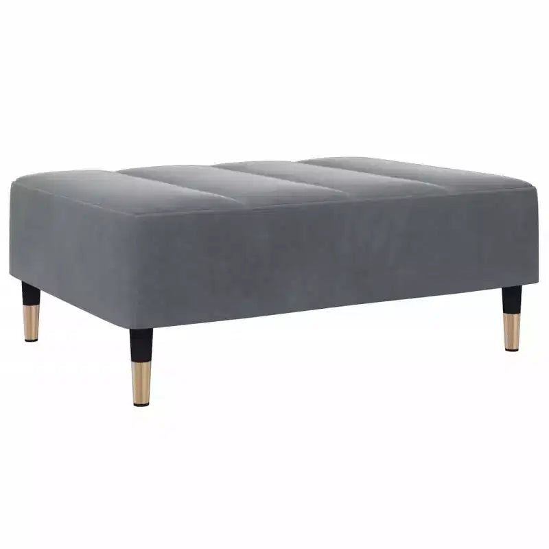 CLIHOME Pouf rond moderne en velours, tabouret d'appoint avec cadre en contreplaqué, petit repose-pieds pour chambre et salon