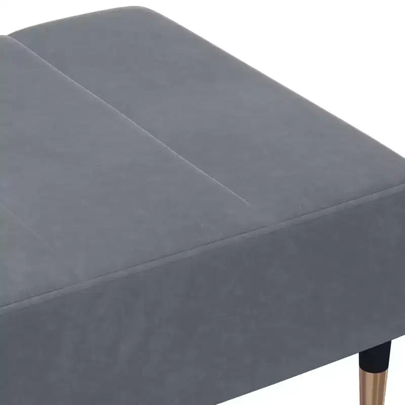 CLIHOME Pouf rond moderne en velours, tabouret d'appoint avec cadre en contreplaqué, petit repose-pieds pour chambre et salon