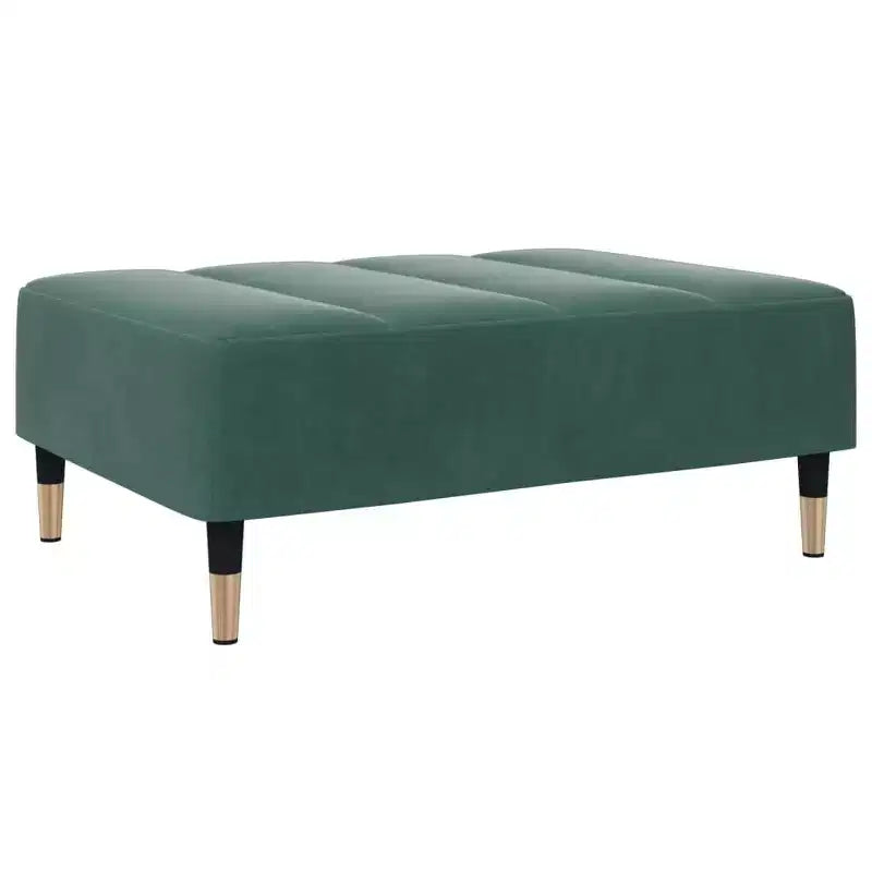 CLIHOME Pouf rond moderne en velours, tabouret d'appoint avec cadre en contreplaqué, petit repose-pieds pour chambre et salon