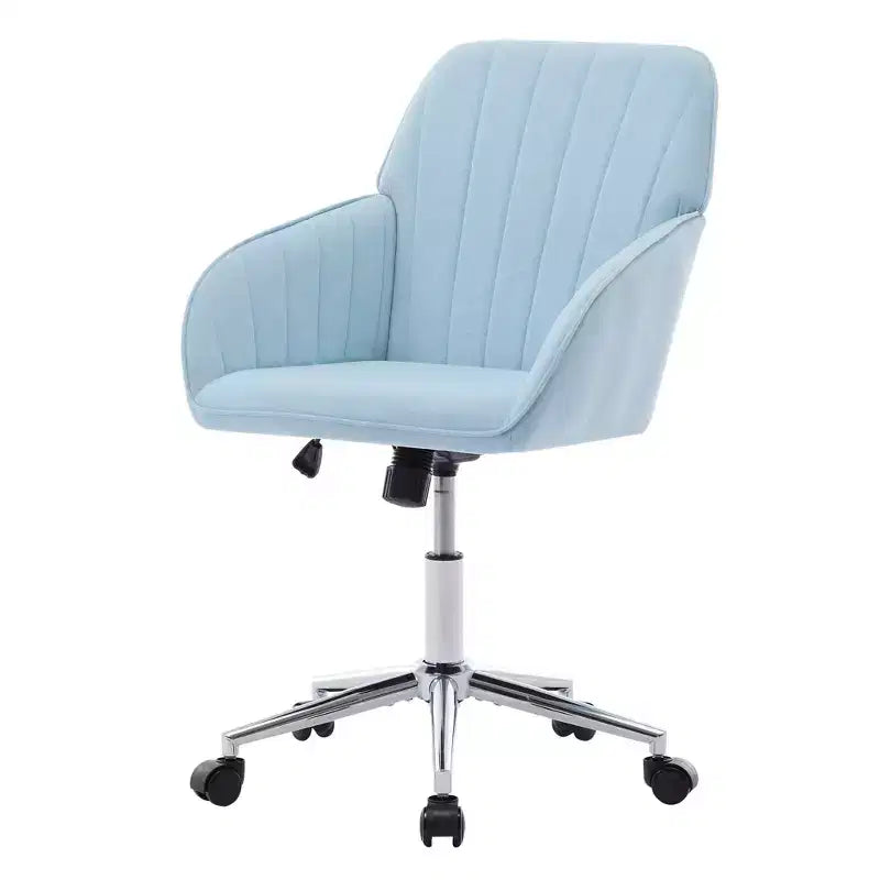 Okak Ergonomic Office Chair with Adjustable Height, Mid Back Desk Chair, Upholstered Swivel Chair for Office, Study