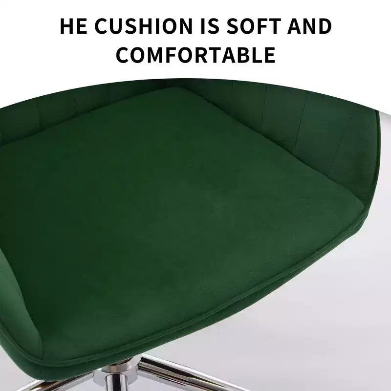 Okak Ergonomic Office Chair with Adjustable Height, Mid Back Desk Chair, Upholstered Swivel Chair for Office, Study