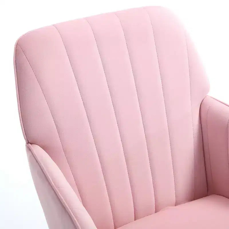 Okak Ergonomic Office Chair with Adjustable Height, Mid Back Desk Chair, Upholstered Swivel Chair for Office, Study