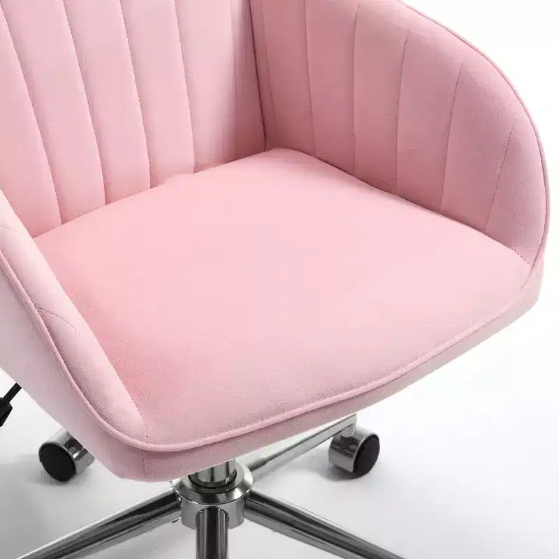Okak Ergonomic Office Chair with Adjustable Height, Mid Back Desk Chair, Upholstered Swivel Chair for Office, Study