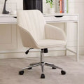 Okak Ergonomic Office Chair with Adjustable Height, Mid Back Desk Chair, Upholstered Swivel Chair for Office, Study
