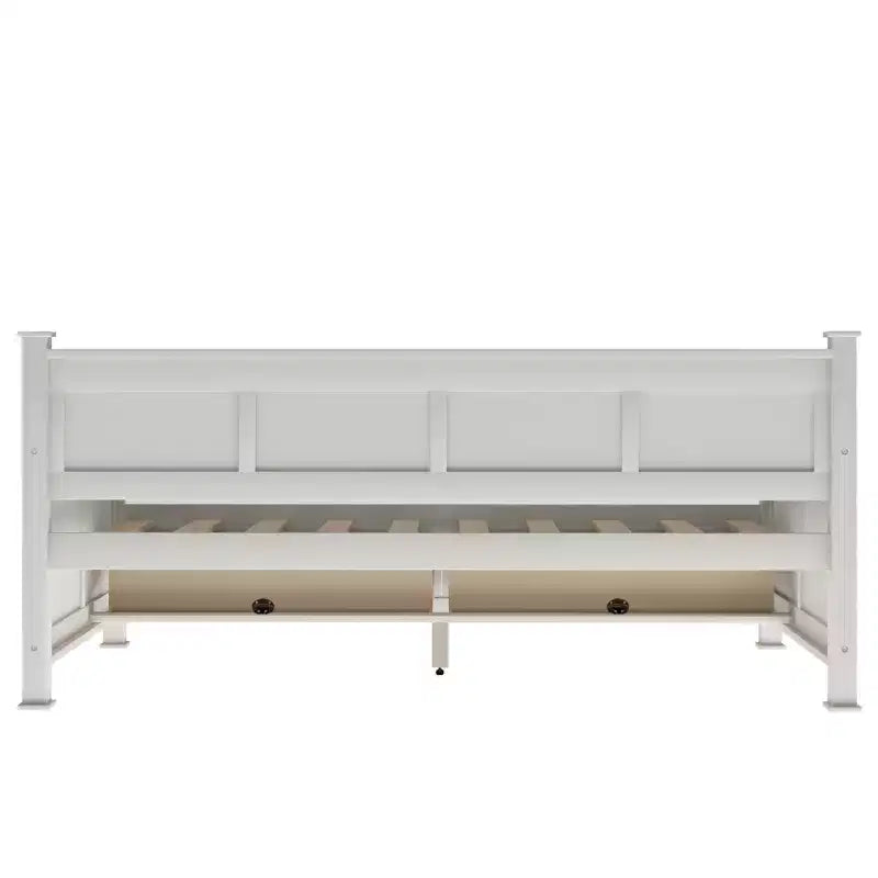 Wooden Twin Daybed with 2 Storage Drawers, Modern and Rustic Casual Style Daybed Frame for Bedroom Living Room Guest Room