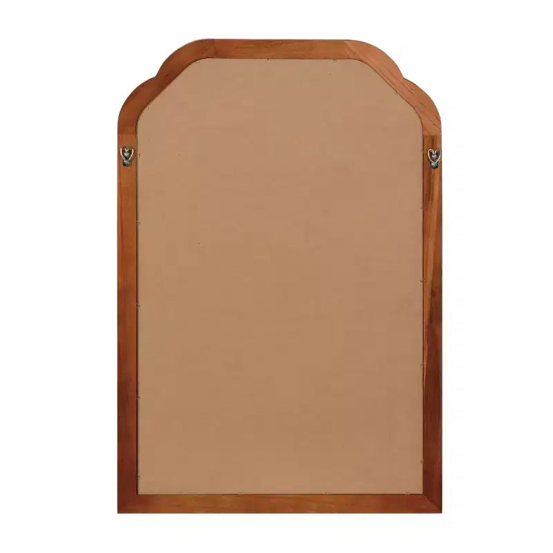 PexFix Miroir décoratif cadre en bois massif à coins arrondis 50,8 x 76,2 cm Miroir mural moderne de style ferme pour chambre, salle de bain, salon, entrée Marron