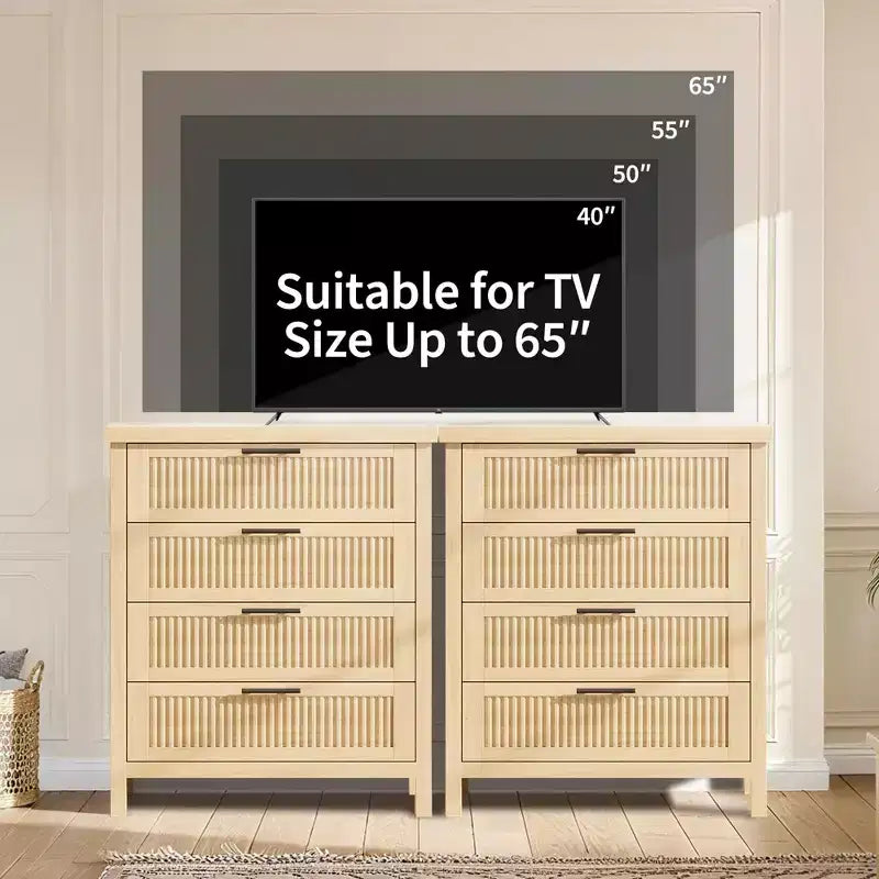 Bedroom chest of drawers with recessed design, featuring wardrobe storage cabinets and clothing storage compartments. Suitable for bedrooms