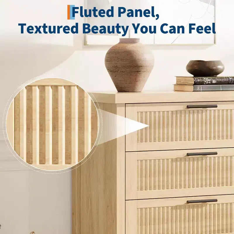 Bedroom chest of drawers with recessed design, featuring wardrobe storage cabinets and clothing storage compartments. Suitable for bedrooms