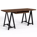 HomeStock 28 in.H Black Color 95% Recycled PET (Polyethylene Terephthalate) Computer Desks with Open Storage Shelf